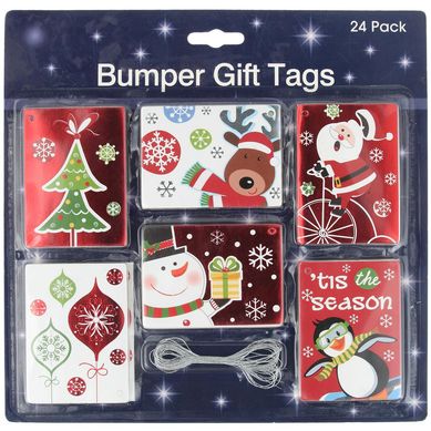 Set 24 tarjetas de navidad metalizada