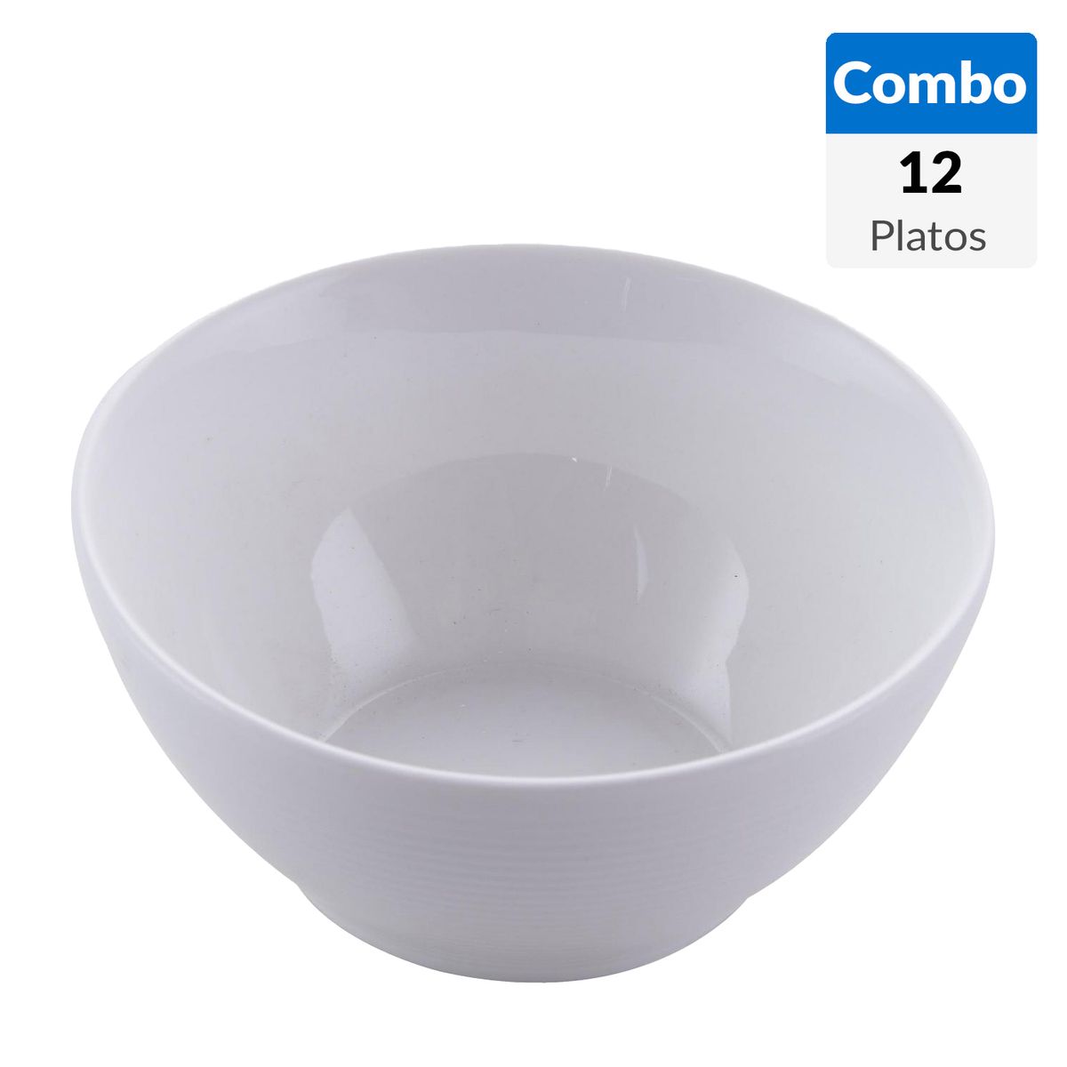  - Combo 12 Bowls 14 cm blanco redondo