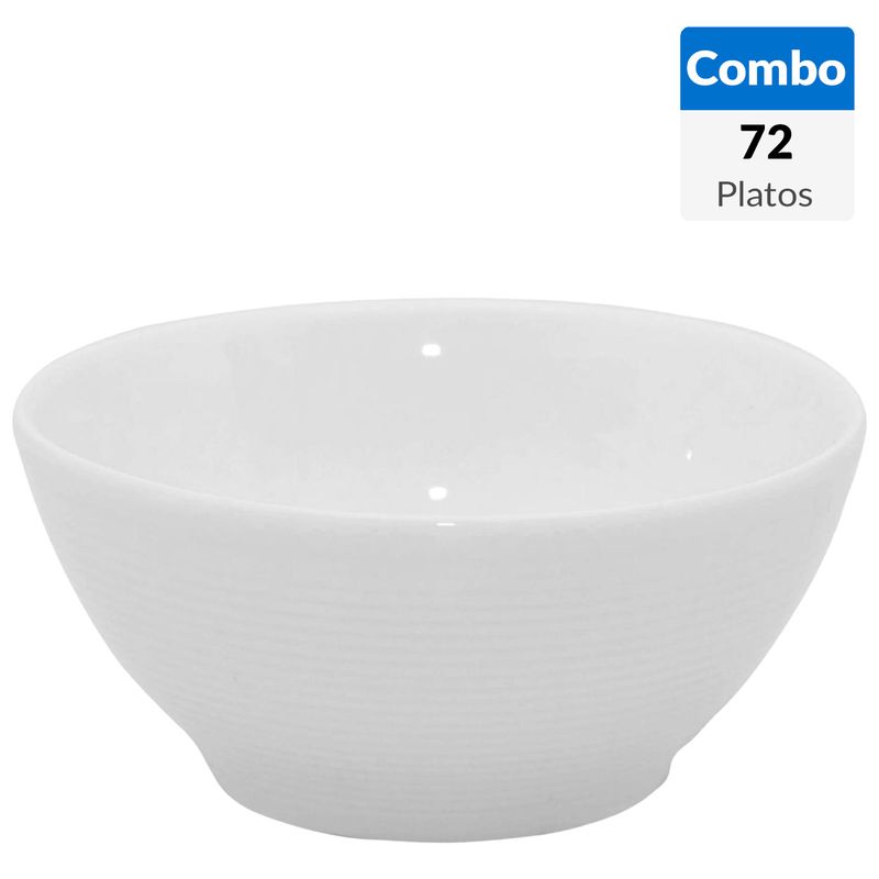  - Combo 72 Bowls 10 cm blanco redondo