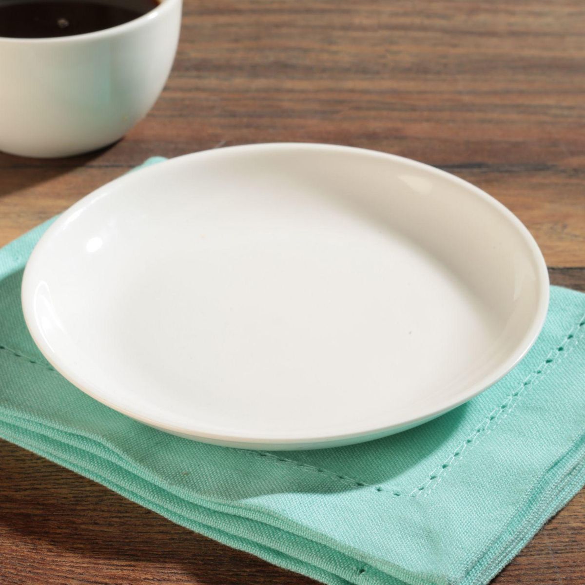  - Combo 24 Platos té blanco redondo