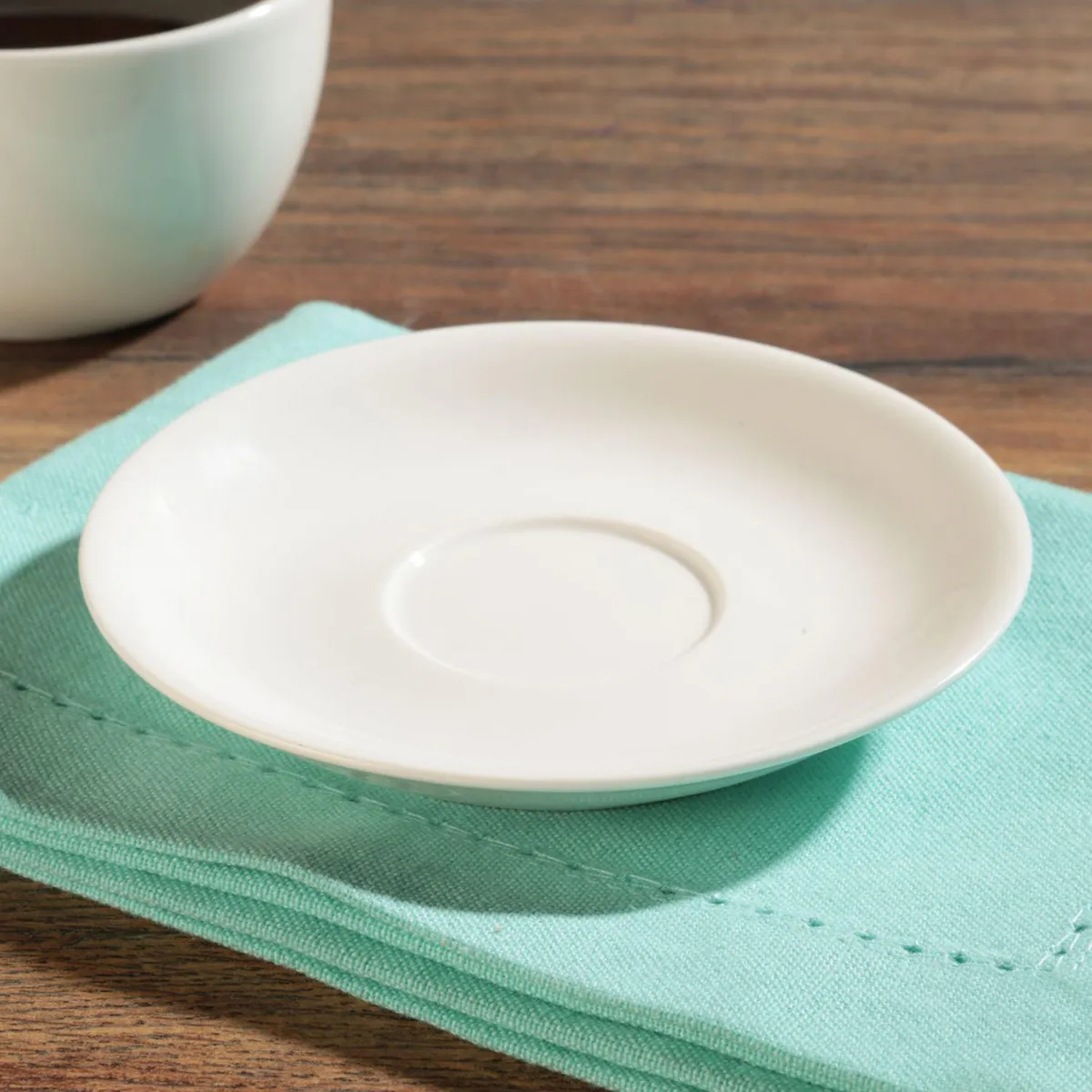  - Combo 24 Platos café blanco redondo