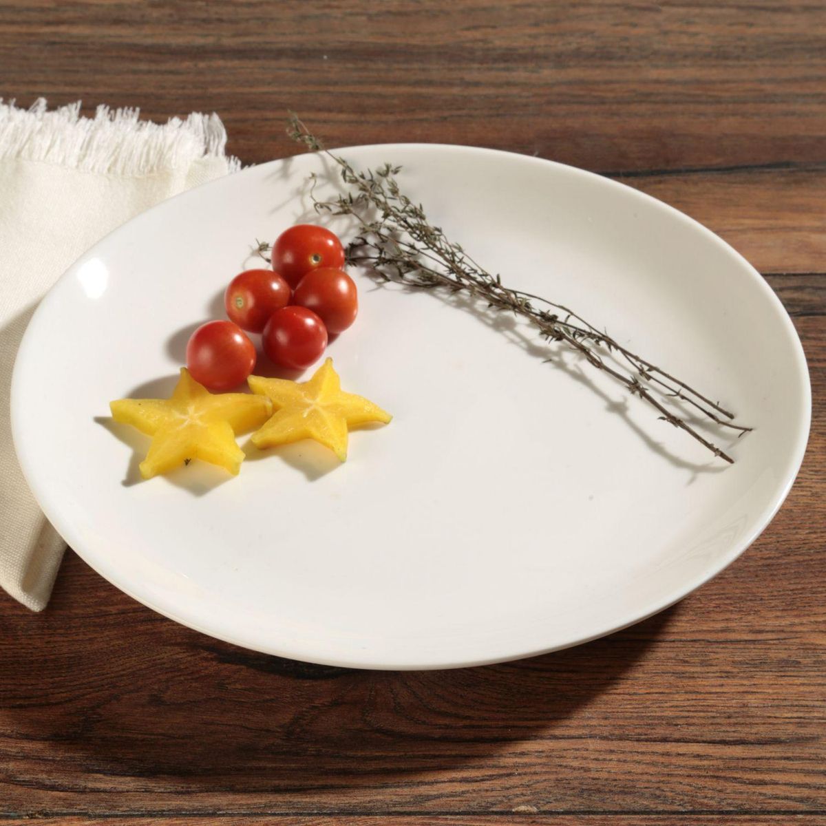  - Combo 12 Platos 25 cm blanco redondo