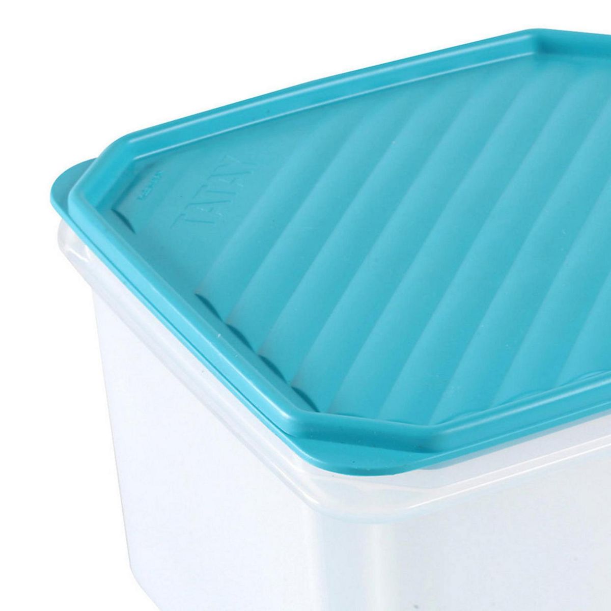 TATAY - Recipiente Cuadrado Tapa Azul Plástico 2.9 l