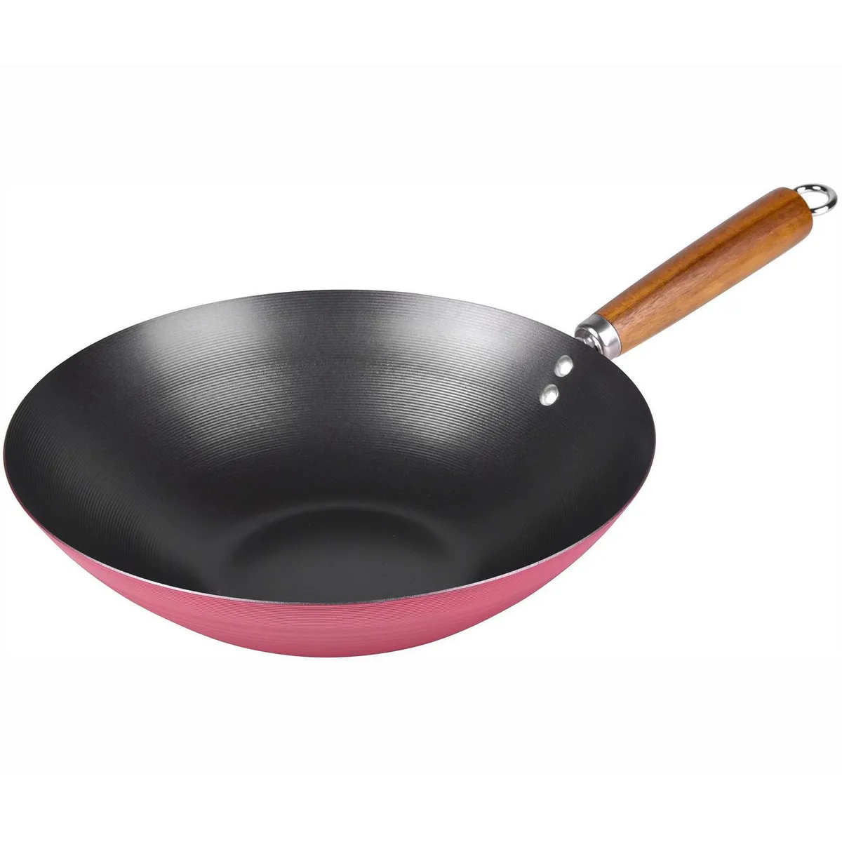 JUST HOME COLLECTION - Wok Antiadherente 30 cm 1 Piezas Aluminio 8831-2-E Negro