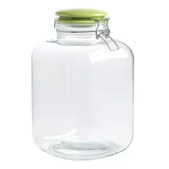 JUST HOME COLLECTION - Frasco vidrio 4,1 l tapa clip verde