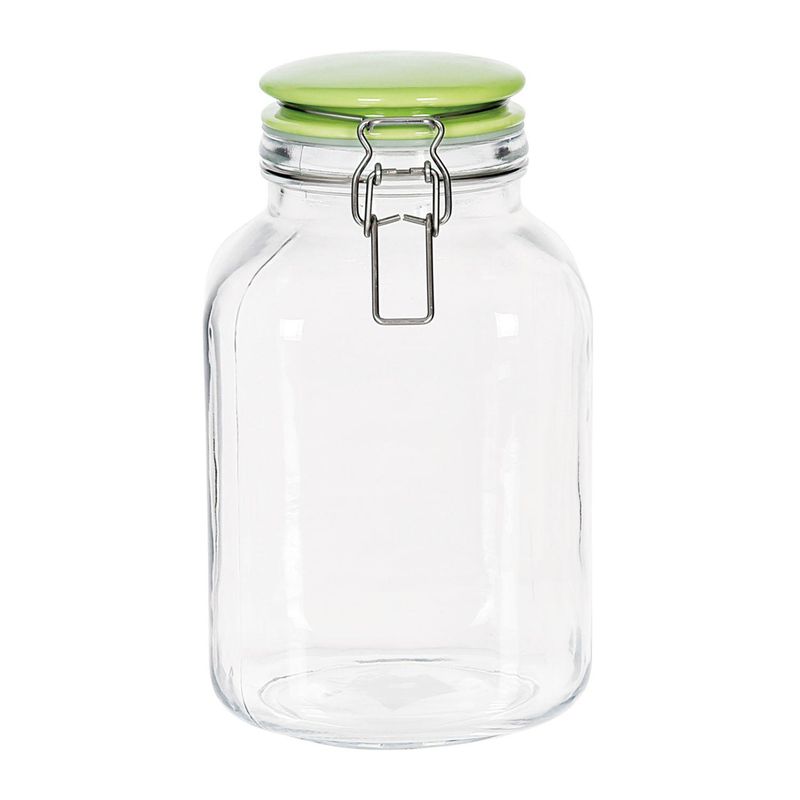JUST HOME COLLECTION - Frasco vidrio 2,1 l tapa clip azul