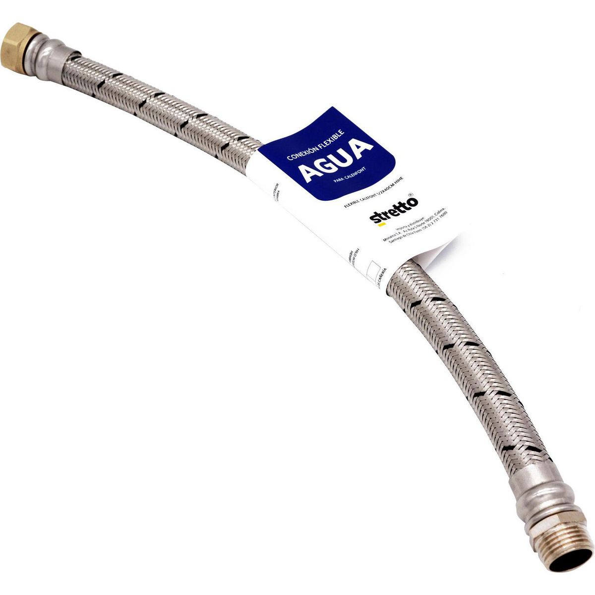 STRETTO - Flexible calefón 1/2" 40 cm HI-HE