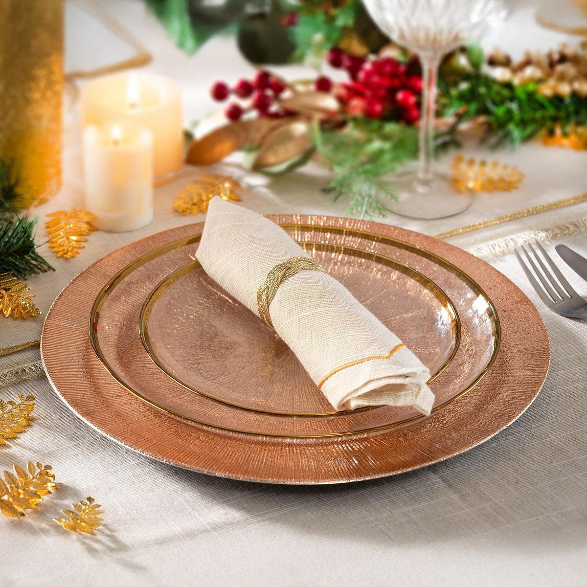 DEAR SANTA - Base plato texturado concentr 33 cm