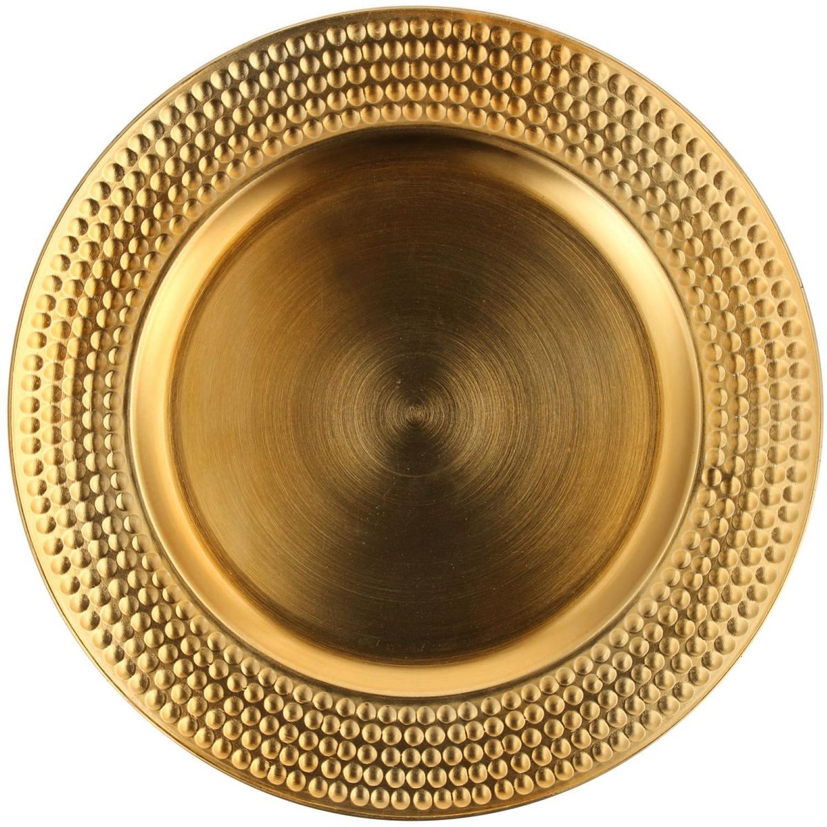 DEAR SANTA - Base plato liso 33 cm dorado