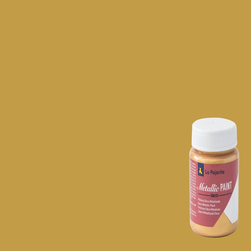 PINTURAS LA PAJARITA - Pintura Acabado Metalizado Amarillo Real Gold 75 ml