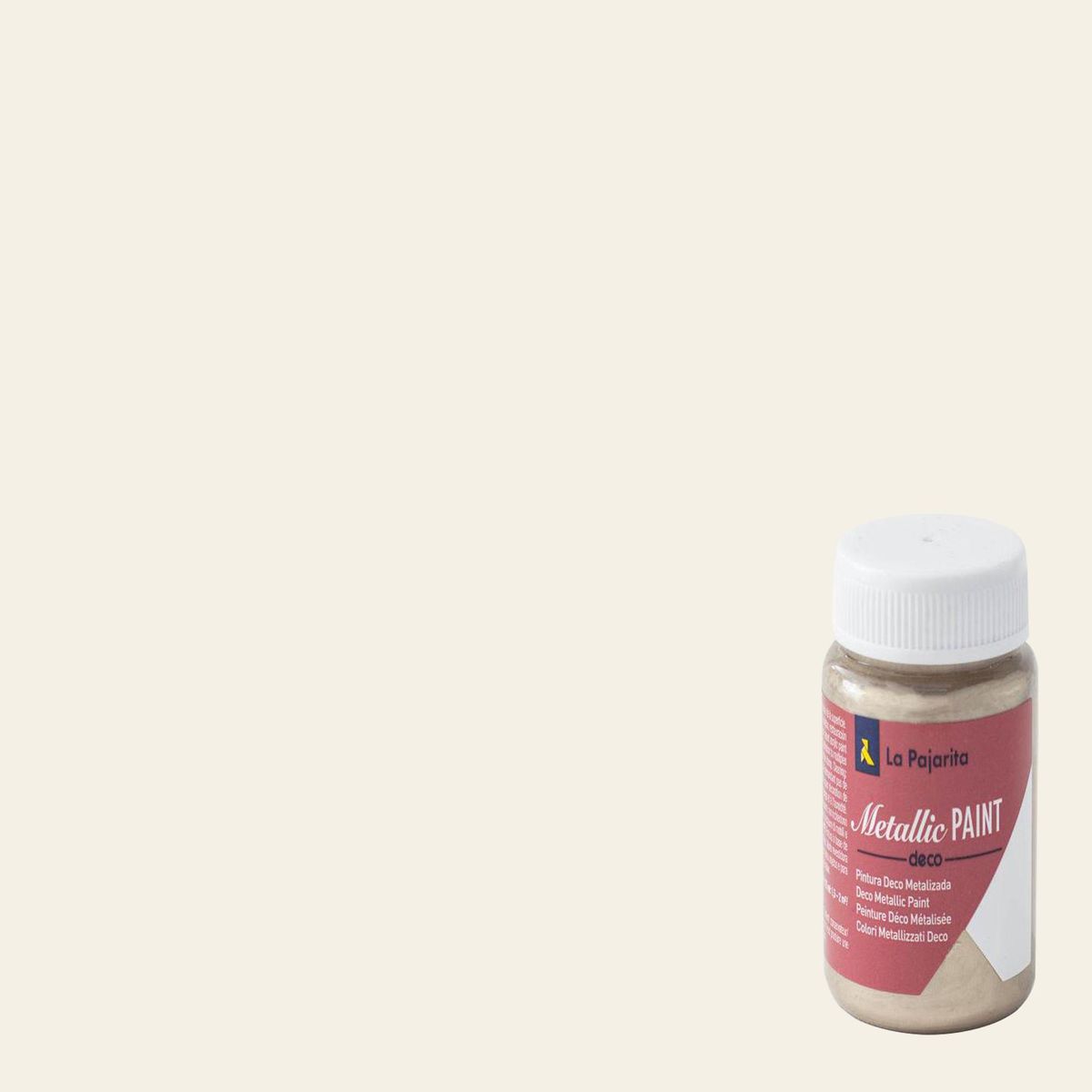 PINTURAS LA PAJARITA - Pintura Acabado Metalizado Beige Champagne 0.075 l