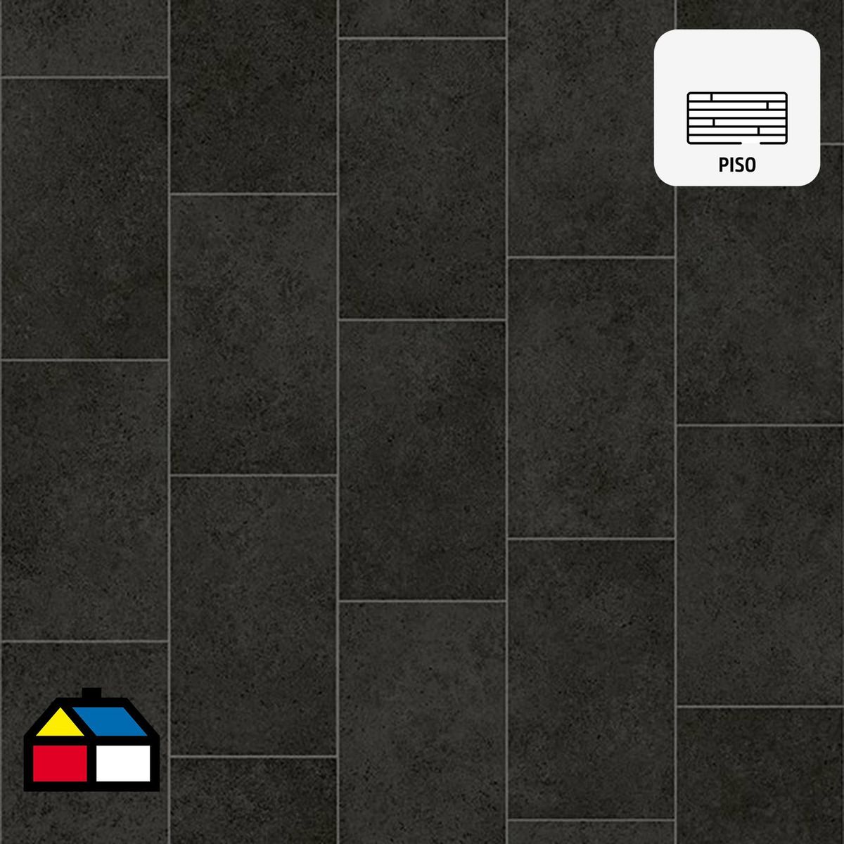 DIB - Piso vinílico negro rollo 64 m2