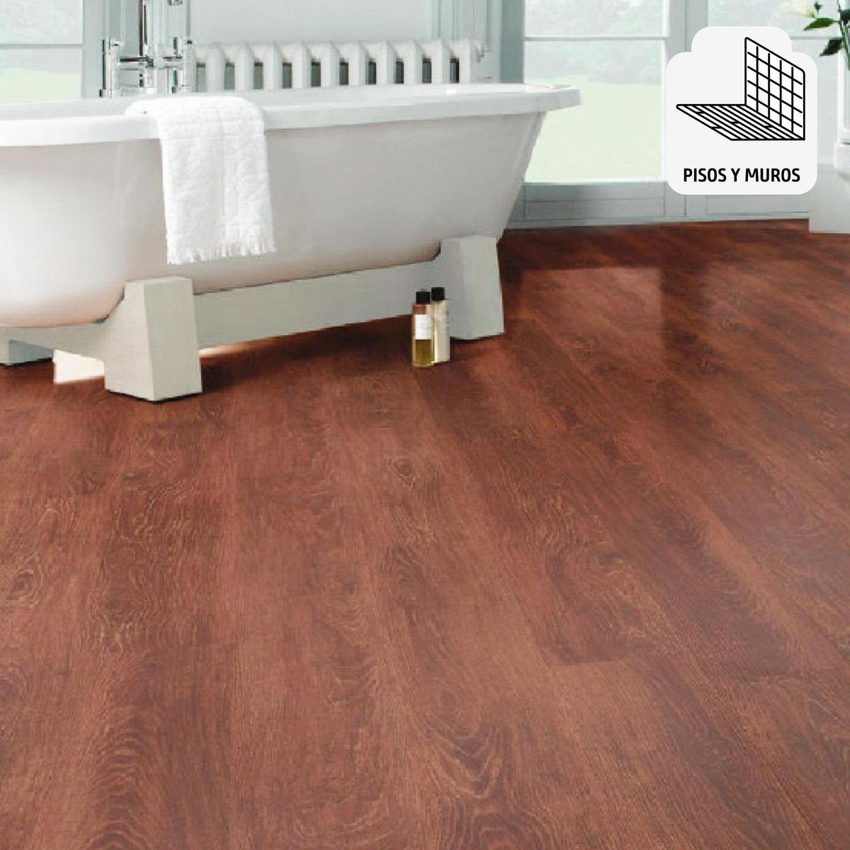 DIB - Piso vinílico cerezo rollo 70 m2