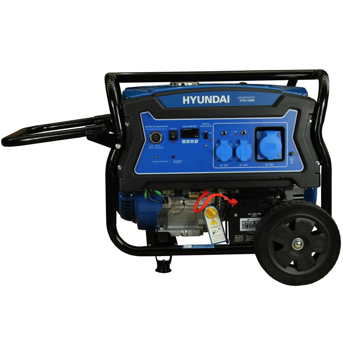 HYUNDAI - Generador Eléctrico a Gasolina Partida Eléctrica 8300 W 25 l