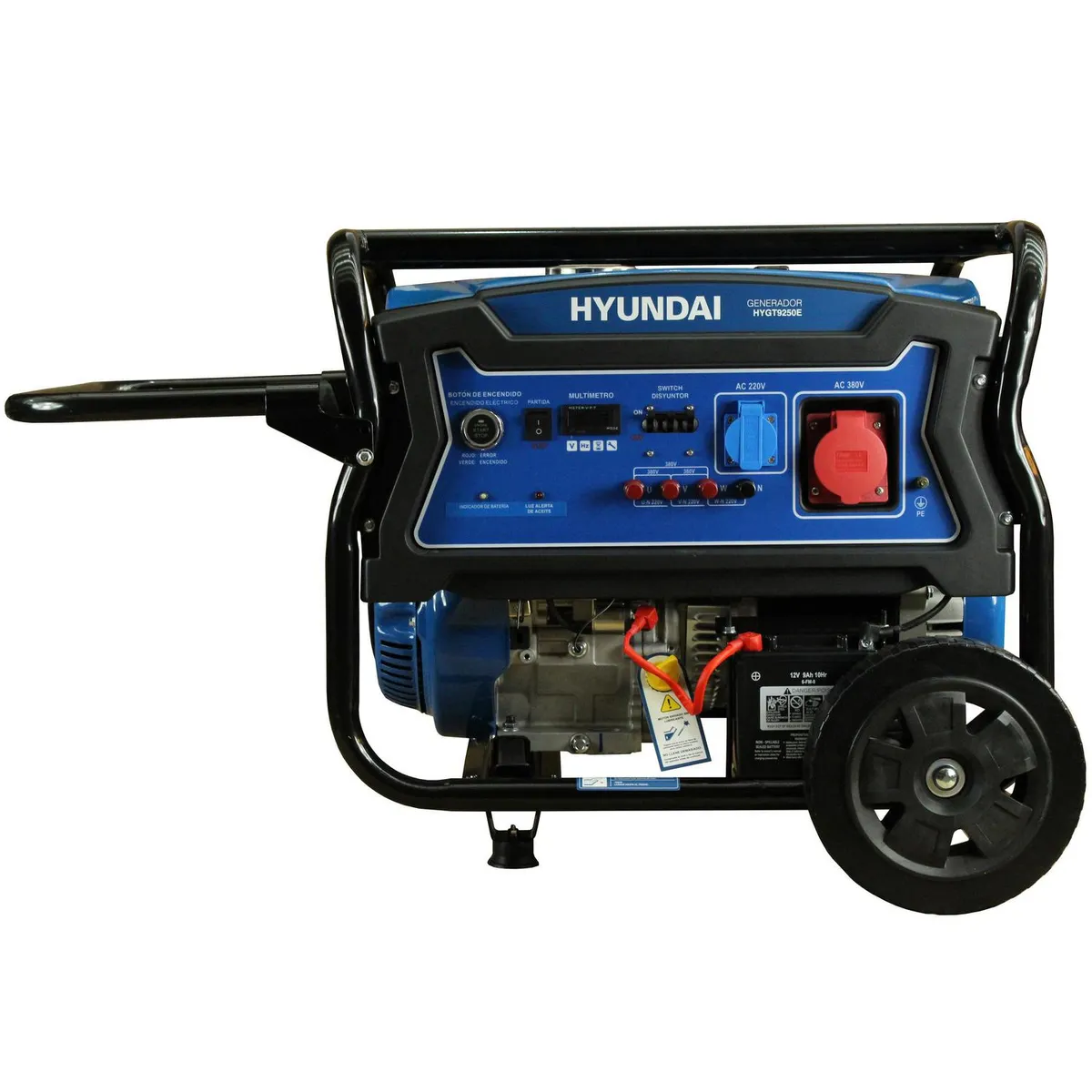 HYUNDAI - Generador Eléctrico a Gasolina Partida Eléctrica 6500 W 25 l