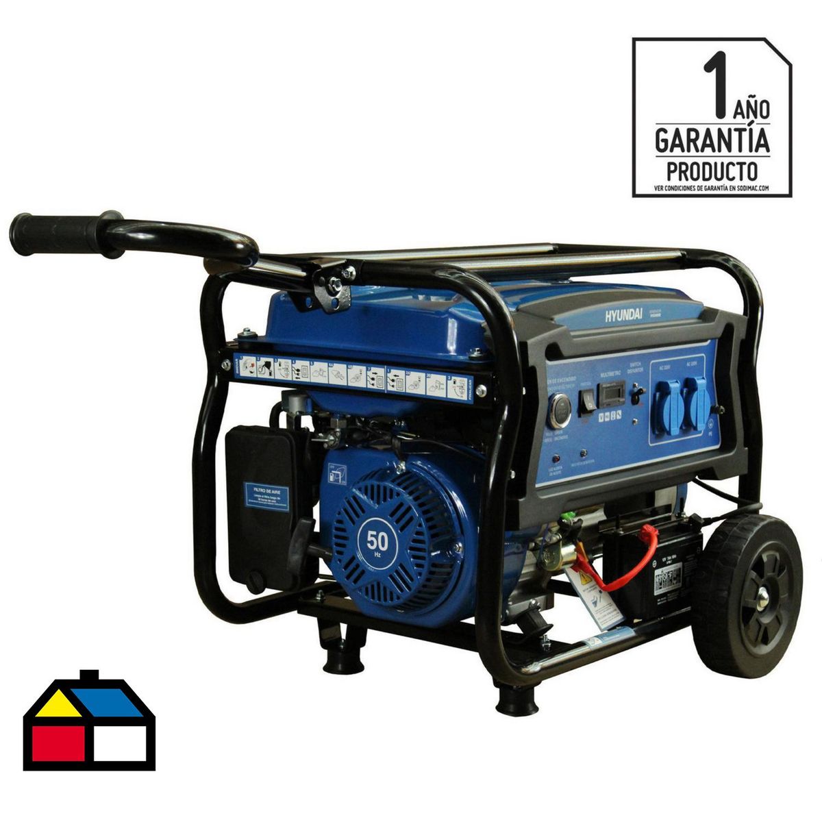 HYUNDAI - Generador Eléctrico a Gasolina Partida Eléctrica 3500 W 15 l