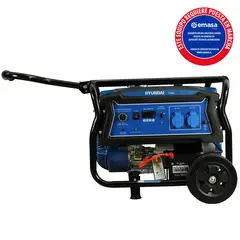 HYUNDAI - Generador Eléctrico a Gasolina Partida Eléctrica 3500 W 15 l