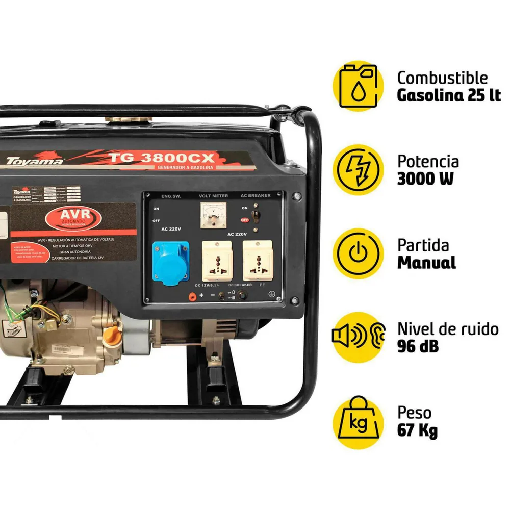 Toyama TG3800CX Gasolina, foto 2