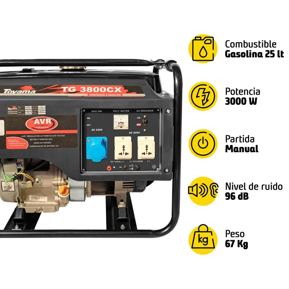 Toyama TG3800CX Gasolina, foto 3