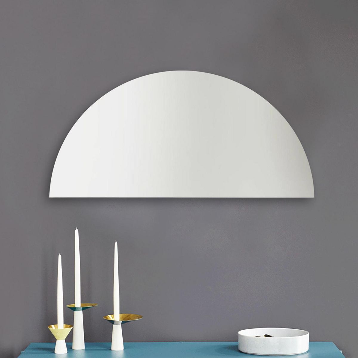 IMPRESIONARTE - Espejo 60x30 cm media luna