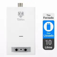 ALBIN TROTTER - Calefont ATPW 10 Litros Gas Licuado Tiro Forzado + Terminal y Codo