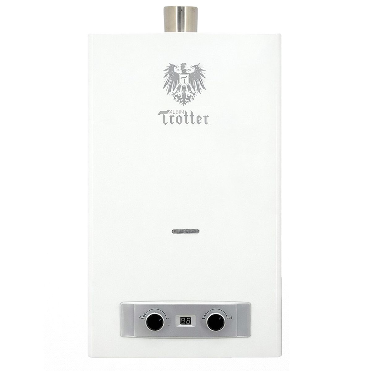 ALBIN TROTTER - Calefont ATPW 10 Litros Gas Licuado Tiro Forzado + Terminal y Codo