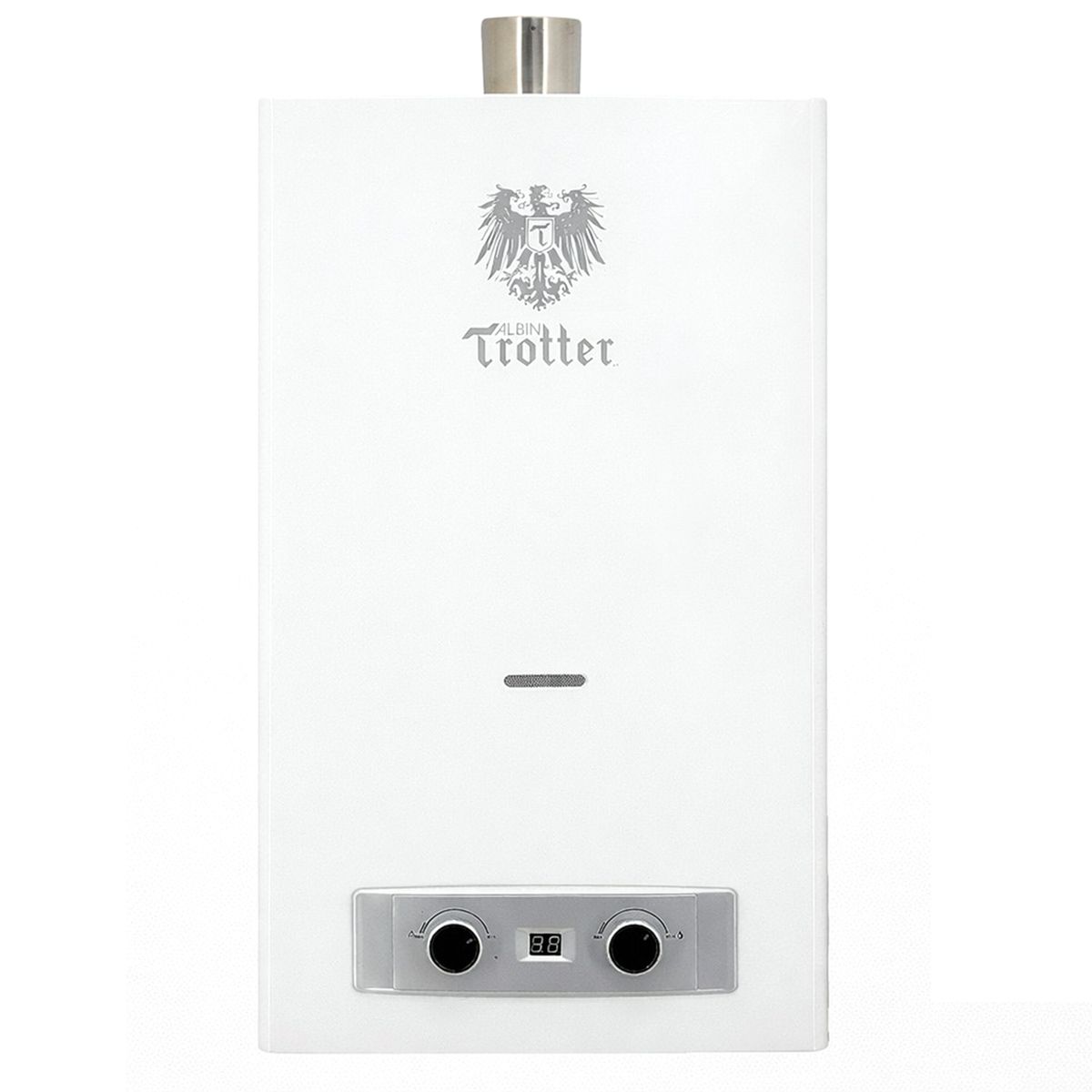 ALBIN TROTTER - Calefont ATPW 10 Litros Gas Natural Tiro Forzado + Terminal y Codo