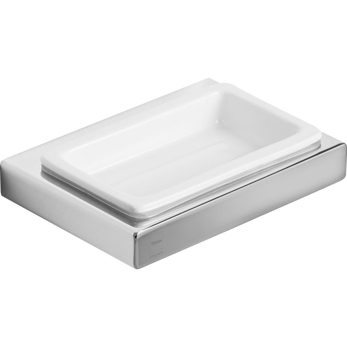 TEKA STROHM - Jabonera mural loza y metal cromado