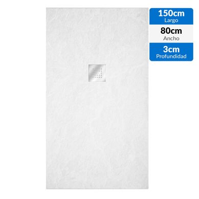 Plato de ducha 150x80 cm blanco