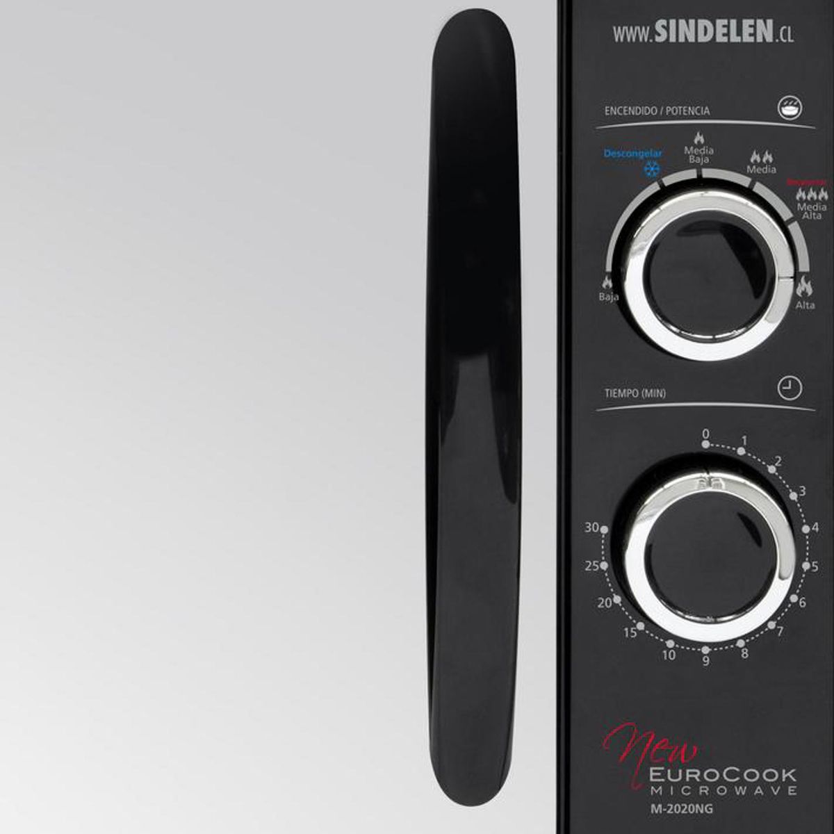 SINDELEN - Microondas Análogo 20 Litros Negro M-2020NG