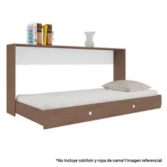 HOGA - Cama plegable horizontal 1 plaza montana 28x195x100 cm