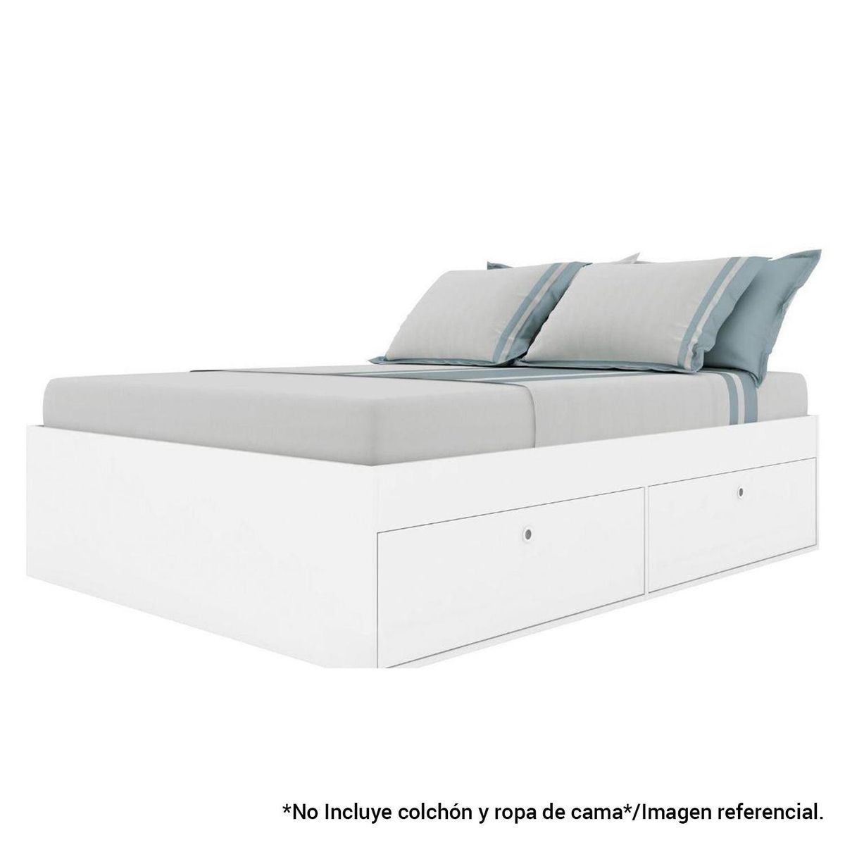HOGA - Cama 2 plazas Latino Blanco