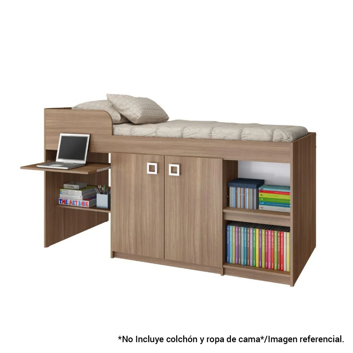 HOGA - Cama multifuncional lolo montana 109x193x93 cm.