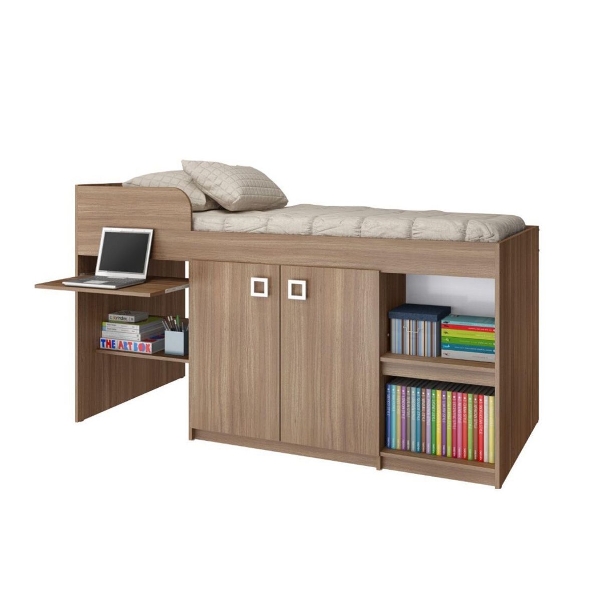 HOGA - Cama multifuncional lolo montana 109x193x93 cm.