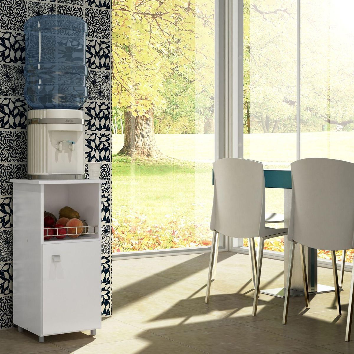 HOGA - Mueble frutero con puerta milena blanco 73x35x32 cm