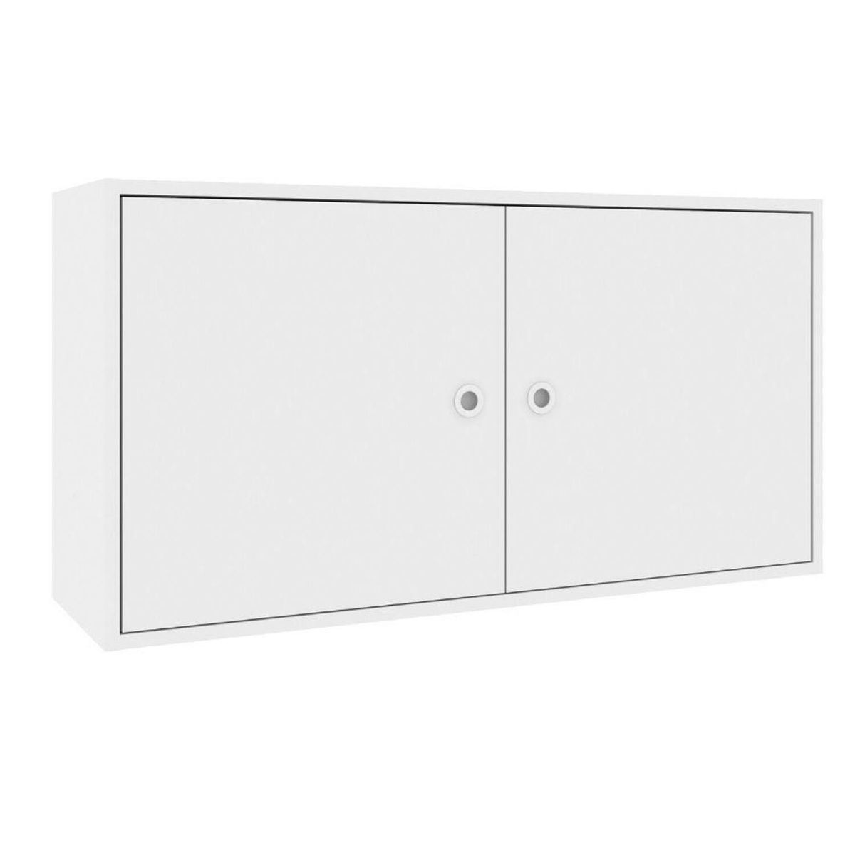 HOGA - Clóset Aéreo 2 Puerta(s) 3 Repisa(s) 93x28x28 cm Blanco