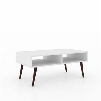 Mesa de centro vintage blanco 42x100x54 cm