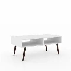HOGA - Mesa de centro vintage blanco 42x100x54 cm