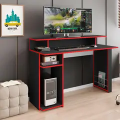 HOGA - Escritorio gamer inspire negro 89x120x54 cm