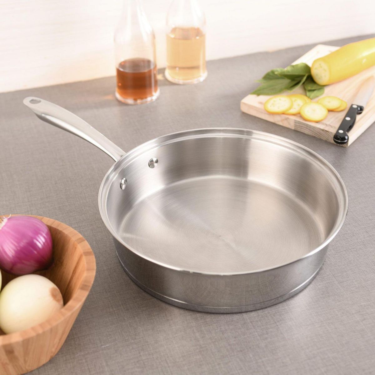 JUST HOME COLLECTION - Sartén 26 cm Acero Plateado