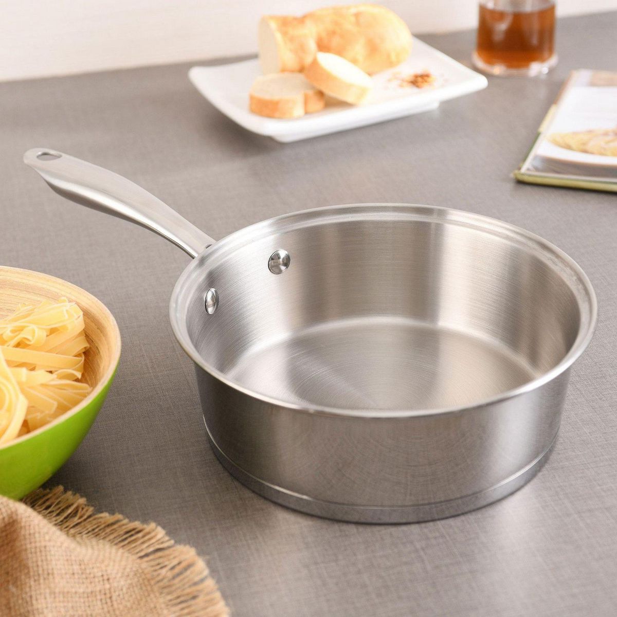 JUST HOME COLLECTION - Sartén 20 cm Acero Plateado