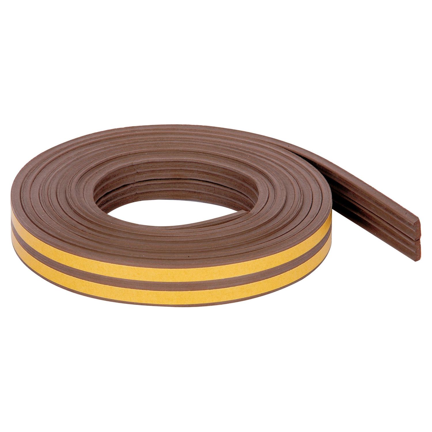tesamoll Perfil E, Burlete de Caucho Autoadhesivo para Aislar Ventanas y Puertas y Sellar Huecos, Marrón, 25 m x 9 mm x 4 mm