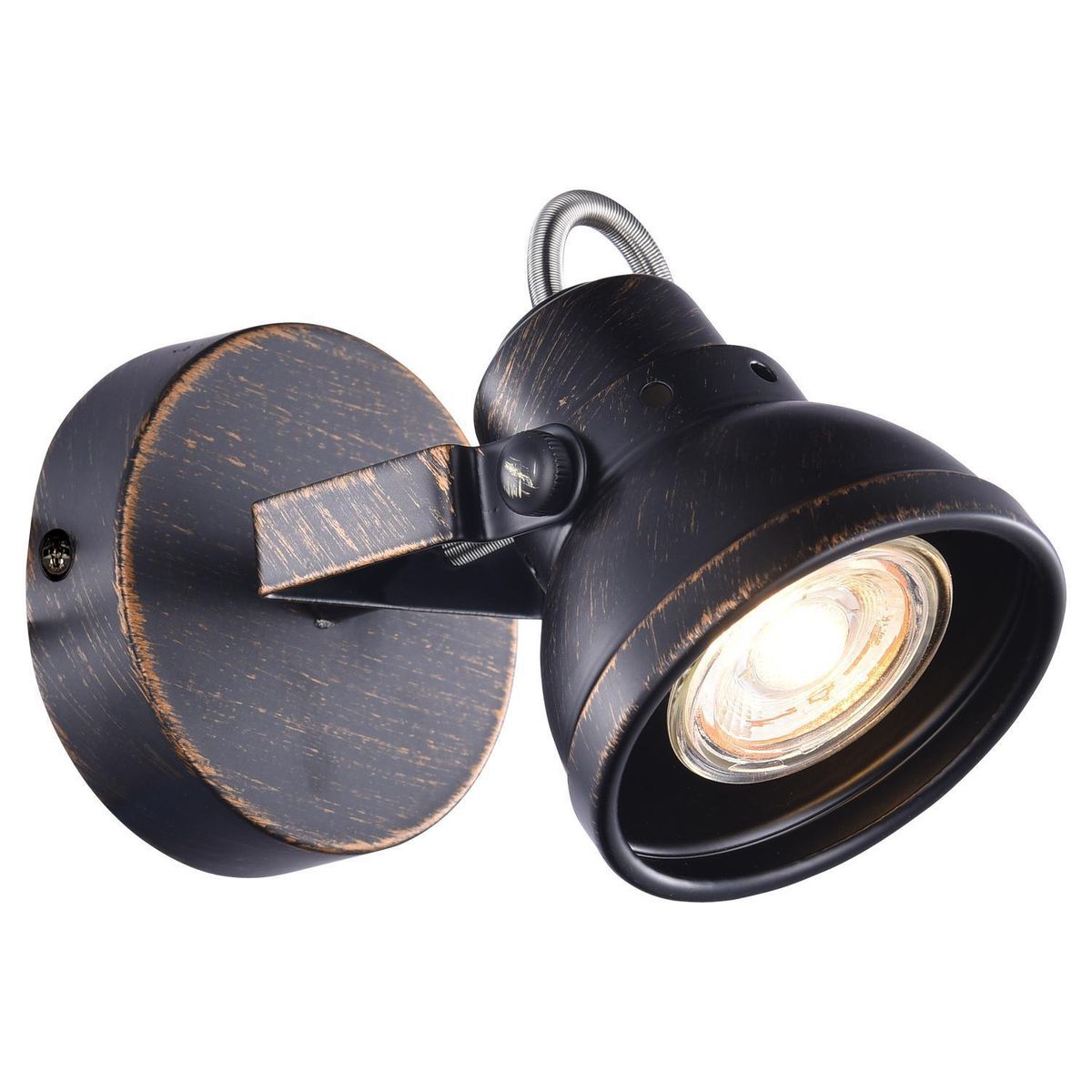 BP ILUMINACION - Apliqué Cazo Pátina 1 Luz Metal Negro