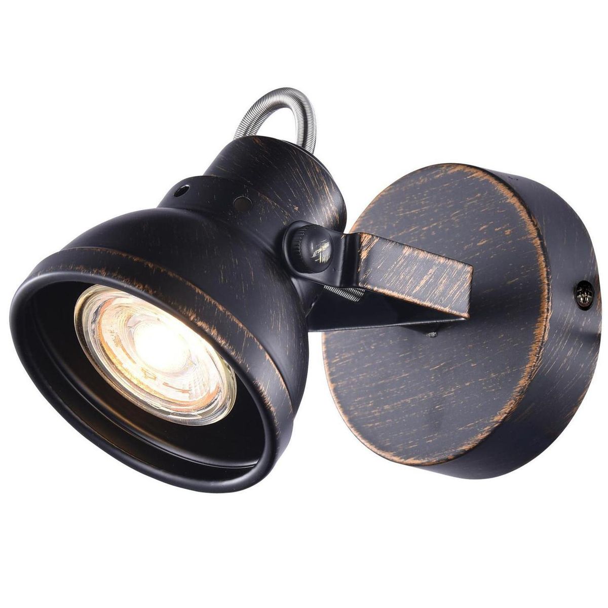 BP ILUMINACION - Apliqué Cazo Pátina 1 Luz Metal Negro