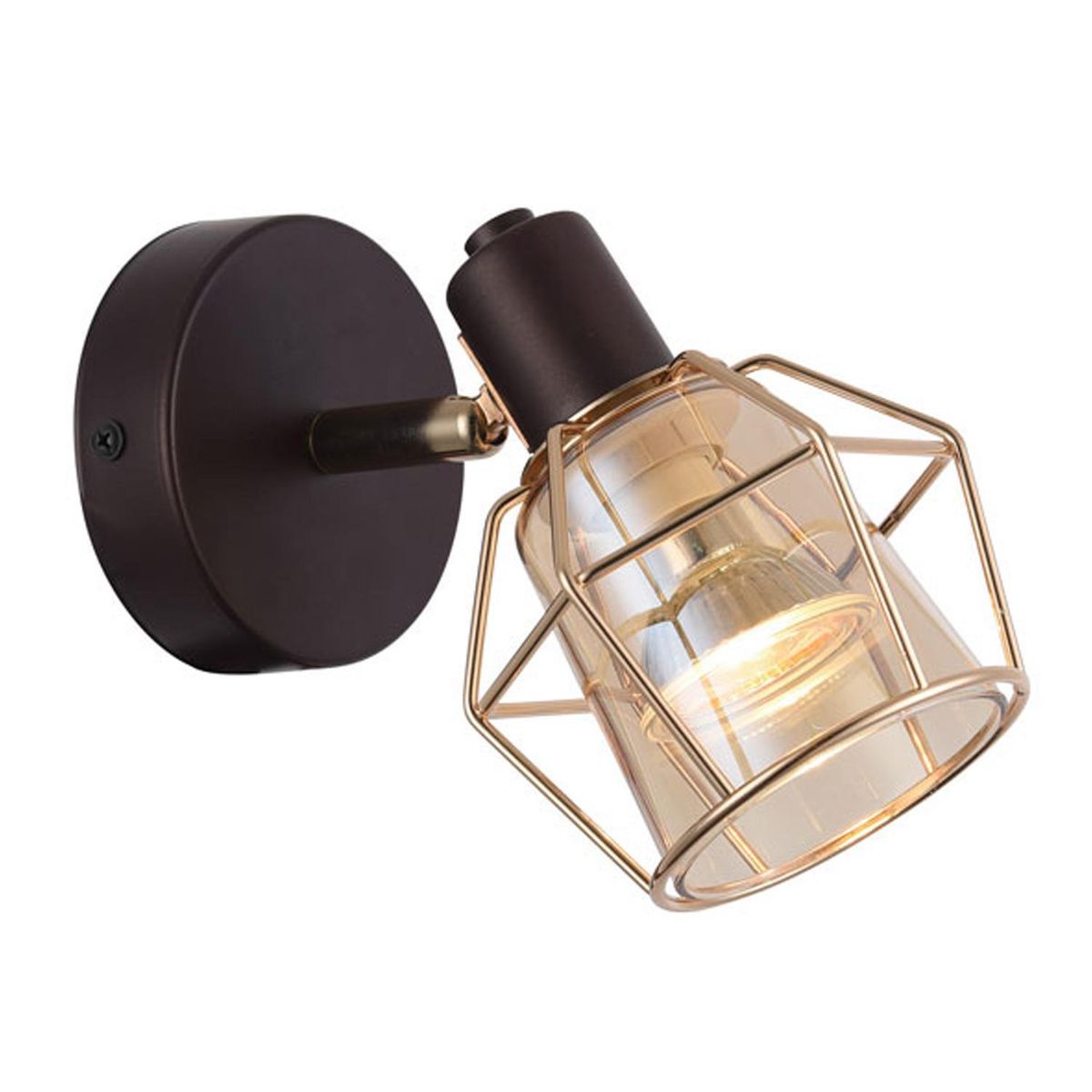 BP ILUMINACION - Foco sobrepuesto 1 luz GU10 kratia café oro