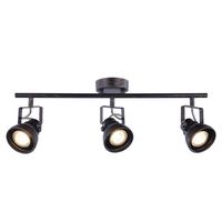 Barra Led Cazo 3 Luces Metal Negro