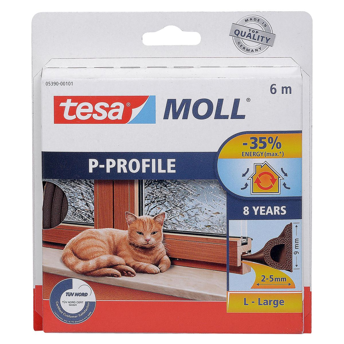 TESA - Tesamoll Perfil P aislante marcos puertas y ventanas abatibles