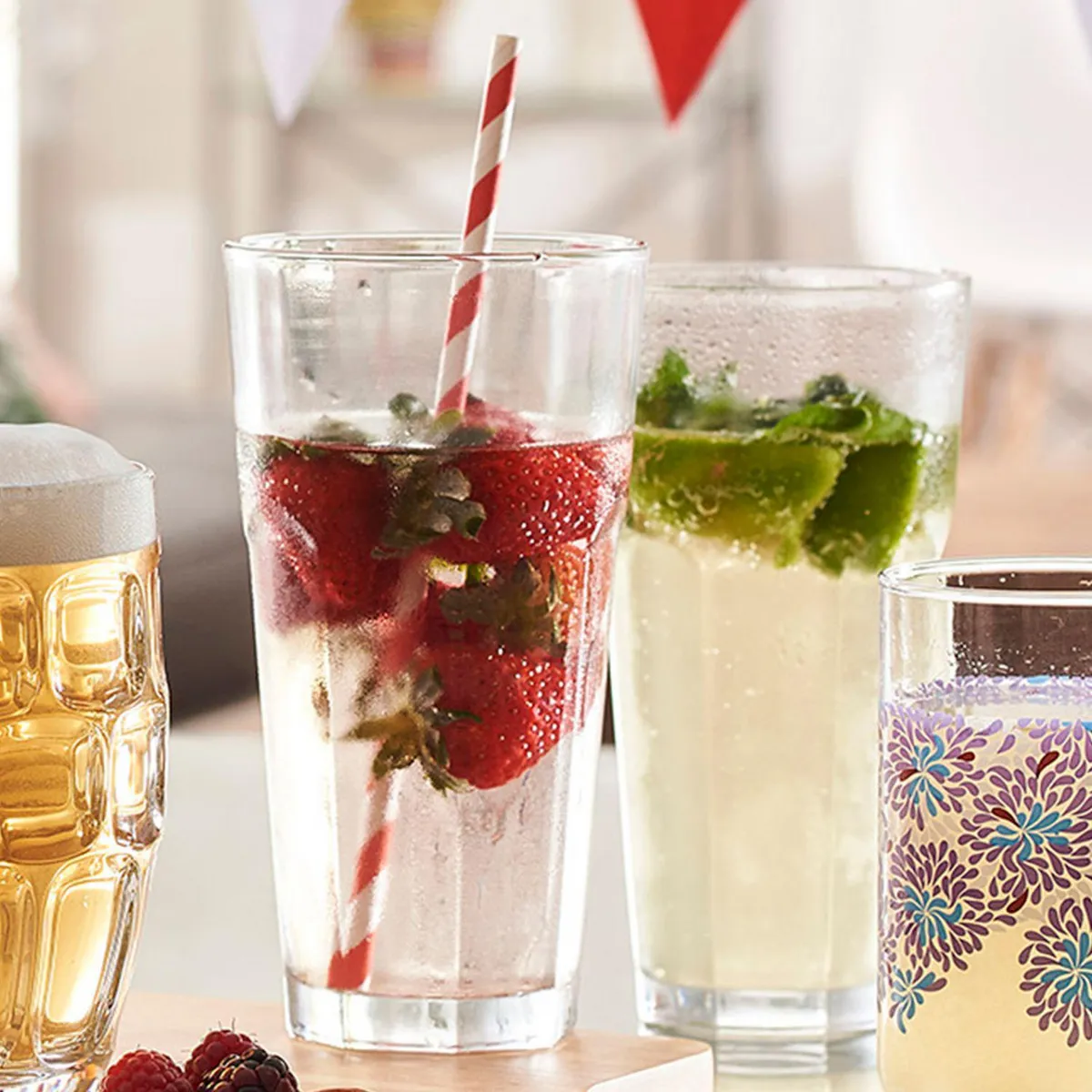 JUST HOME COLLECTION - Vaso Alto de Vidrio 456 ml 