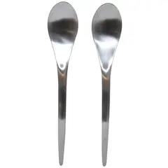 DECO EXPRESS - Set cuchilleria acero inoxidable plateada 2 piezas