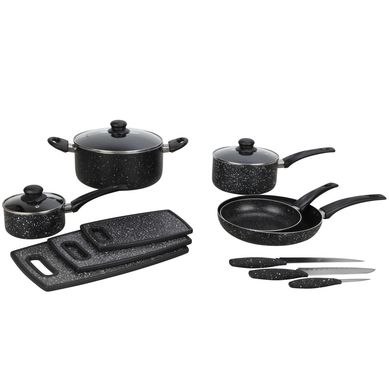 Batera 26 cm negra antiadherente + tabla x cuchillo